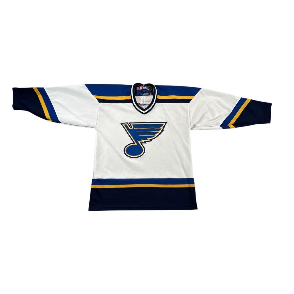 Vintage CCM‎ St Louis Blues Jersey Youth L/XL White Blank Pullover